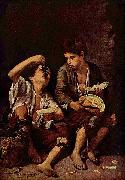 Beggar Boys Eating Grapes and Melon